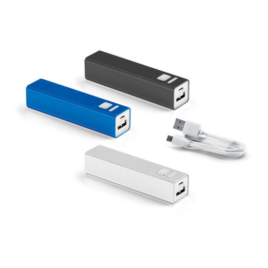 57323_set LEO 2'2. Bateria portátil em alumínio com capacidade de 2'200 mAh