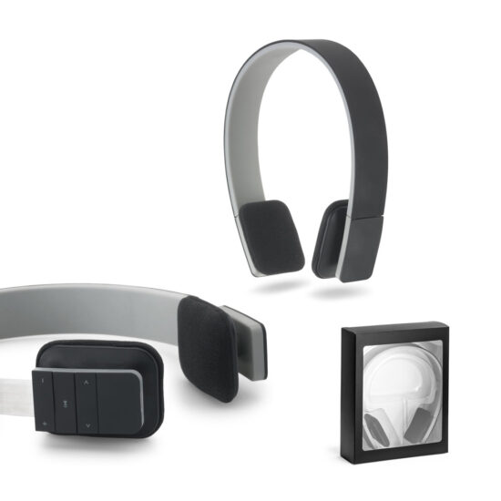 57355_set EDWIN BK. Fone de ouvido ajustáveis em ABS com microfone e autonomia de 5h